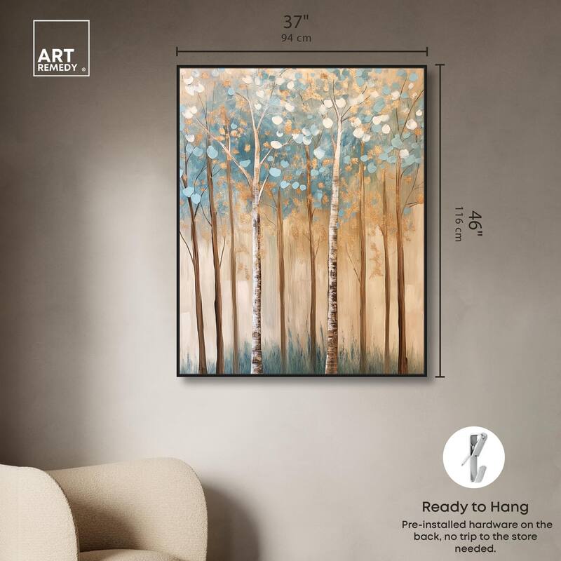 Birch Grove Radiance Canvas by Art Remedy