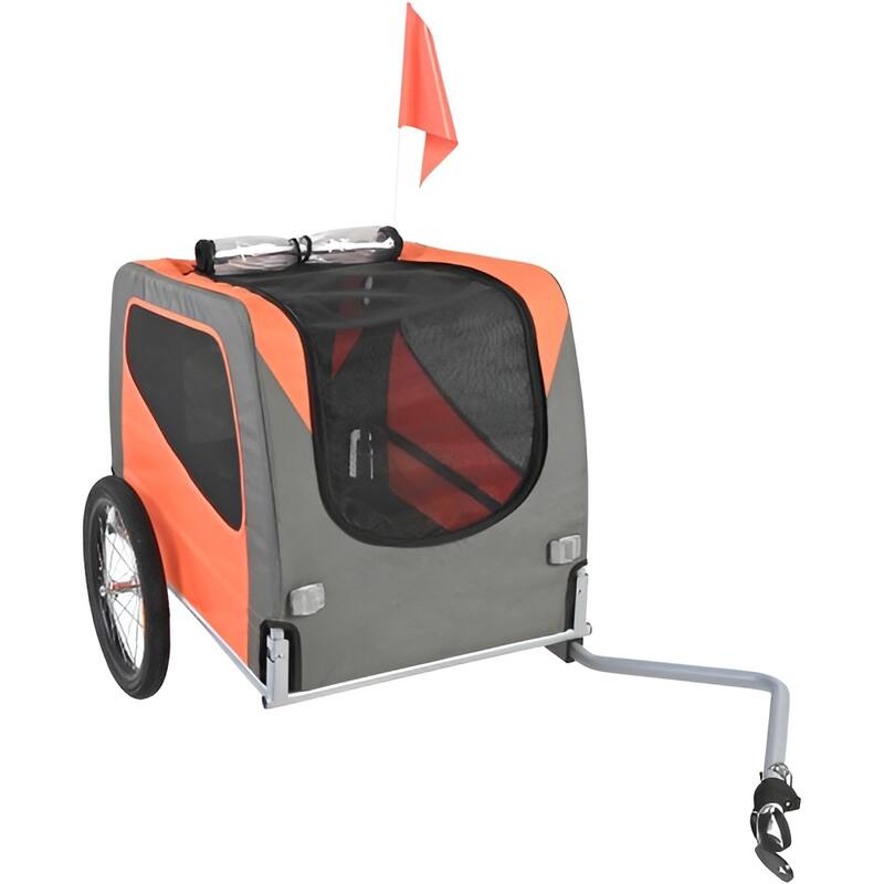 Dog Bike Trailer, Supports up to 66 lbs, Pet Cart Bicycle Carrier, Easy Folding Frame with Quick Release Wheels, Universal Bicy - Multi