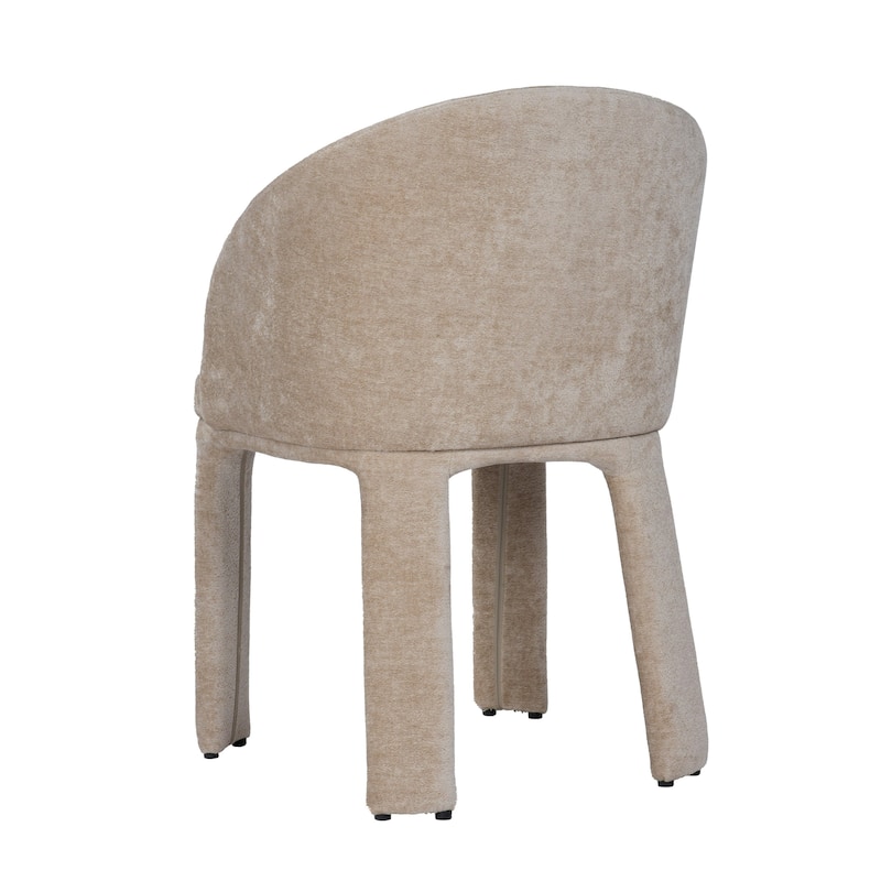 Modrest Sarkis Modern Beige Velvet Dining Chair
