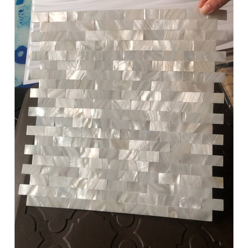 Art3d Mother of Pearl Shell Mosaic Tile for Kitchen Backsplash Seamless12"x12" (10 Tiles)