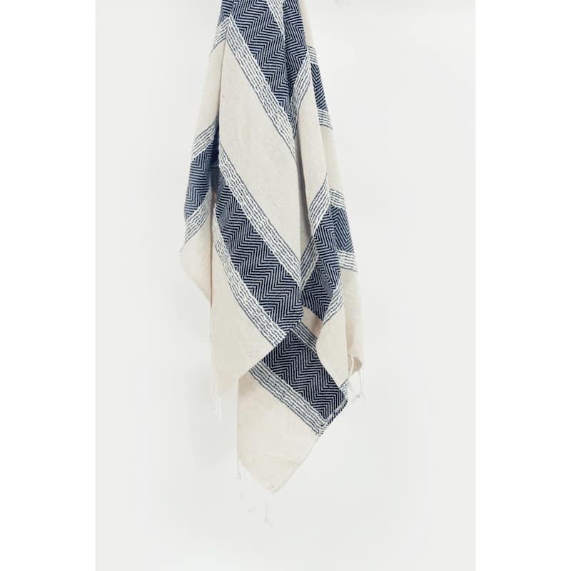 Rizzy Home Chevron Stripe Hand Loomed Cotton Throw