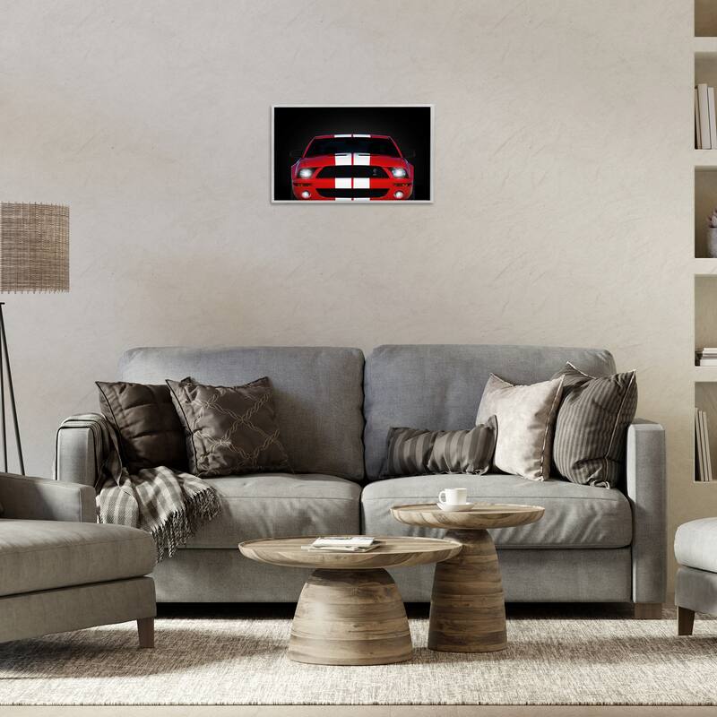 Stupell Iconic Red Sports Car Framed Giclee Art Design By Mark Rogan