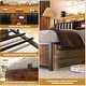preview thumbnail 67 of 67, Upholstered Bed Frame with Storage Shelving, Platform Beds with Charge Station and LED Lights
