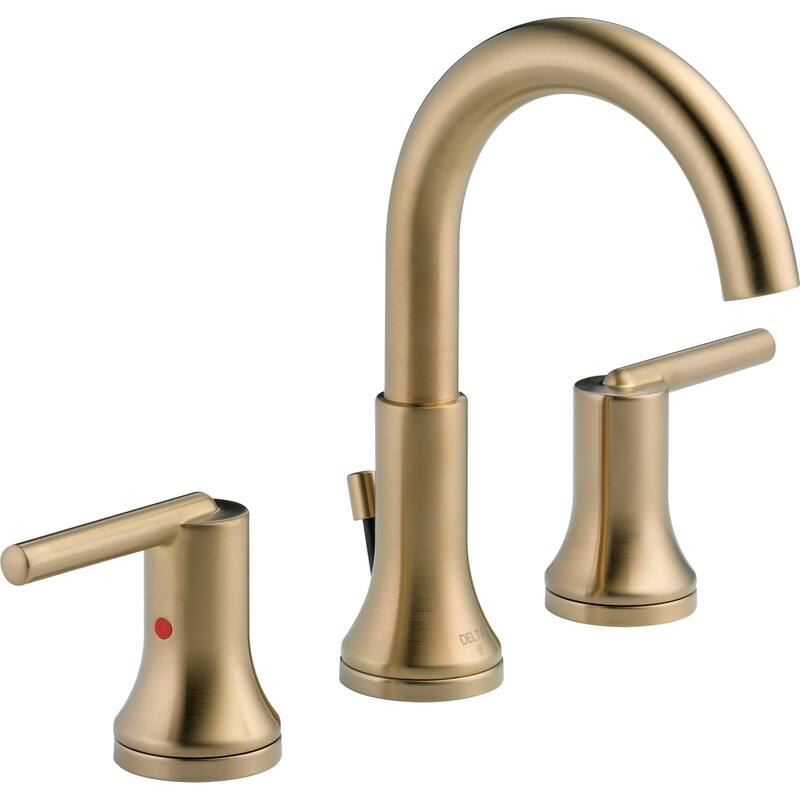 Delta Trinsic Widespread Bathroom Faucet with Metal Drain Assembly -