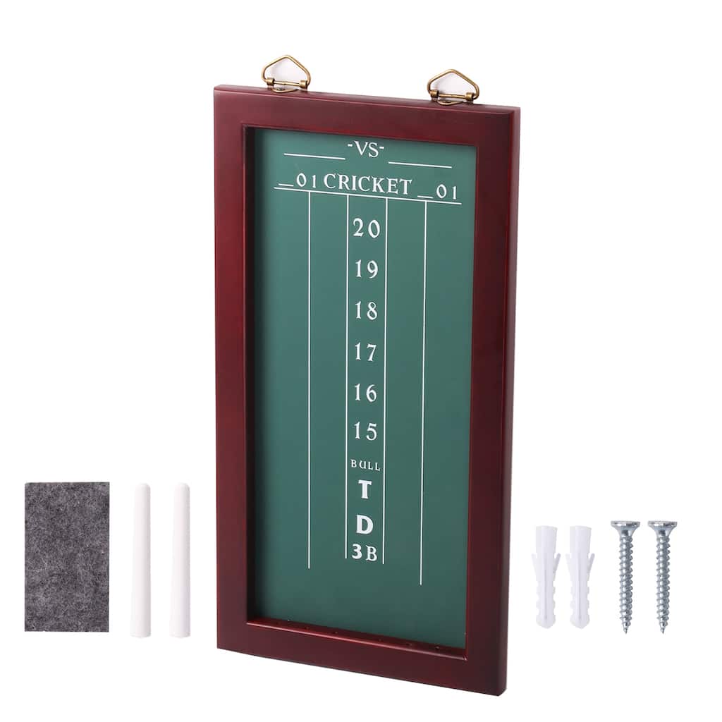 GSE™ Chalk Dart Game Scoreboard for Dart Board Cricket & 01 Dart Games with Chalks and Chalk Wipe