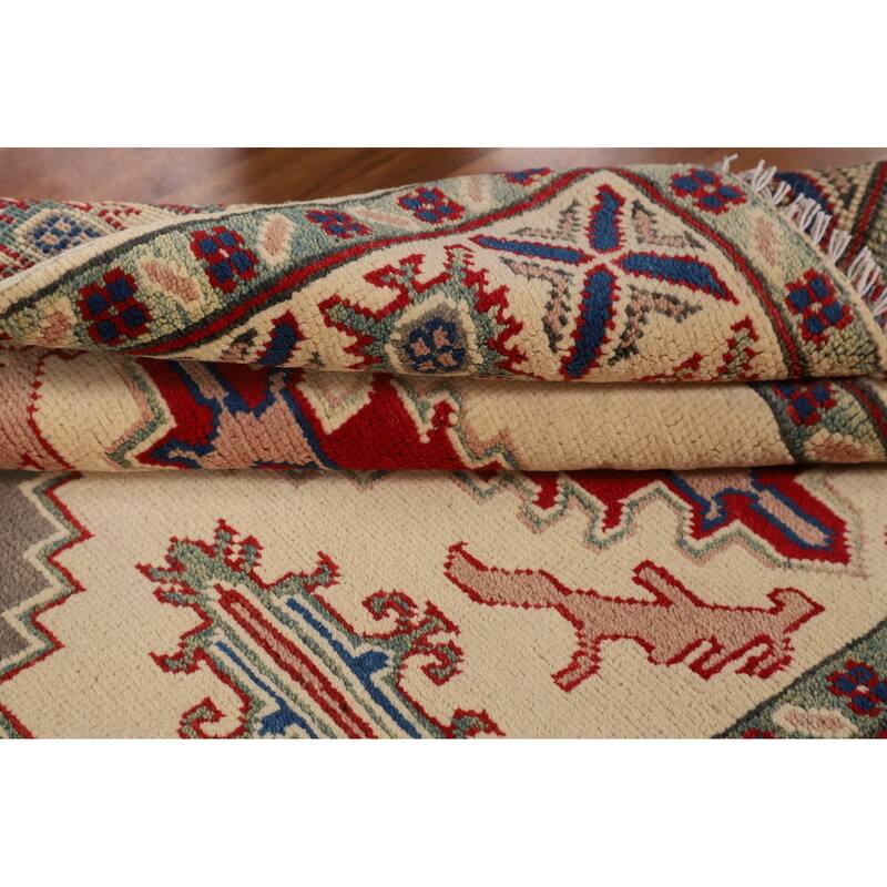 Kazak Oriental Accent Rug Hand-Knotted Wool Carpet - 3'10" x 6'1"