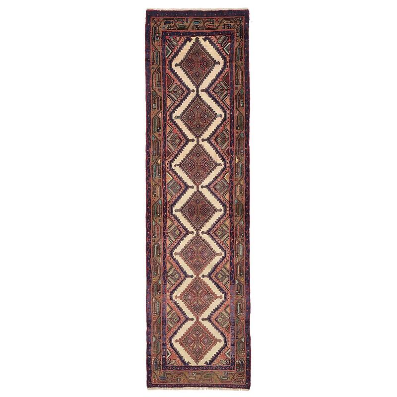ECARPETGALLERY Hand-knotted Konya Anatolian Cream Wool Rug - 2'6 x 9'7