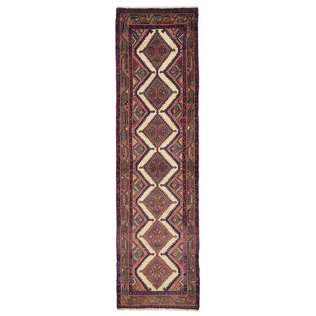 ECARPETGALLERY Hand-knotted Konya Anatolian Cream Wool Rug - 2'6 x 9'7