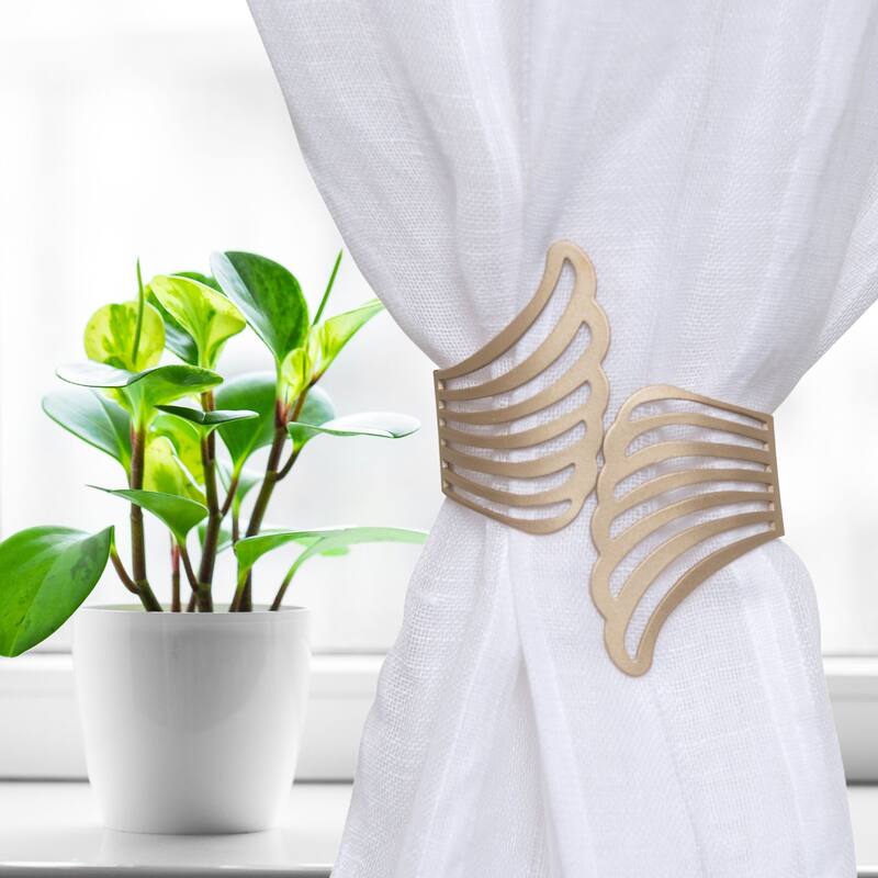 Cuff Metal Wings Tieback Angel - 3.8"L x 3"W x 2.5"D