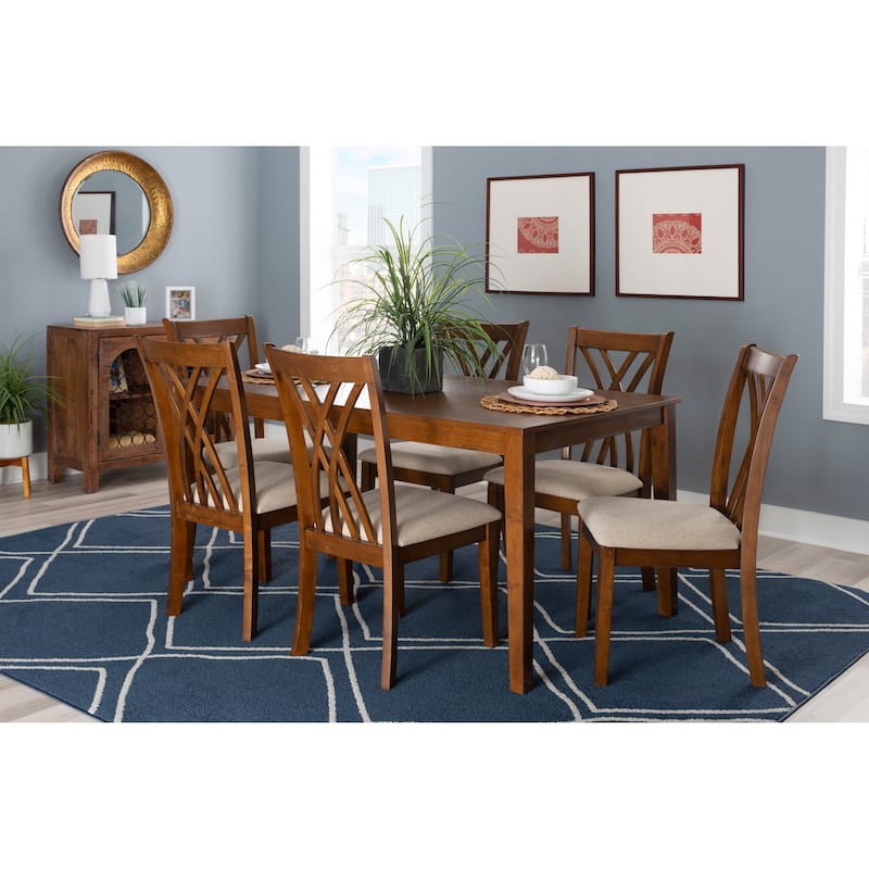 Linon Castine 7-Piece Farmhouse Dining Set