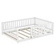 preview thumbnail 34 of 89, Montessori Floor Bed with Fence & Door, Toddler Wood Bed Frame for Kids