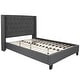 preview thumbnail 16 of 93, Tufted Upholstered Nailhead Trim Platform Bed