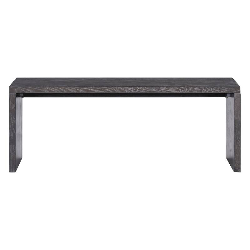 Espresso 3-Piece Rubber Wood Dining Table Set with Two Benches for Family Dining
