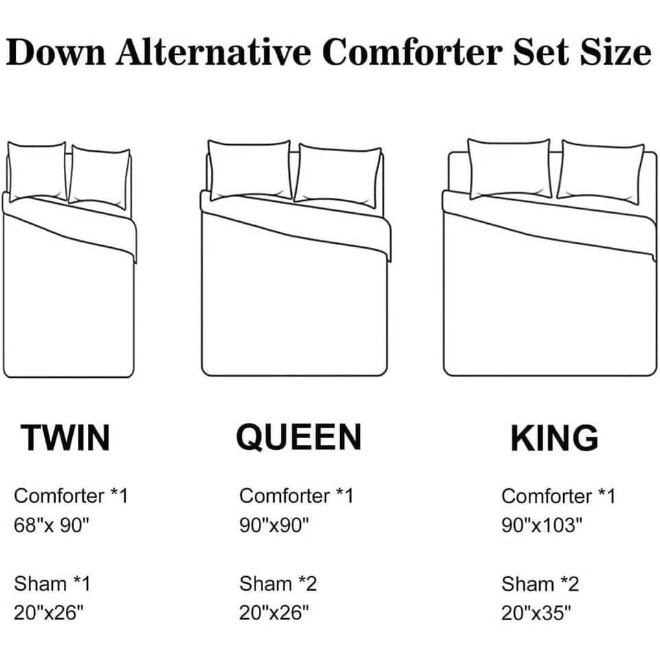 Wellco Twin Comforter Set - 2 Pieces All Season Bed Set -1 Black with ...