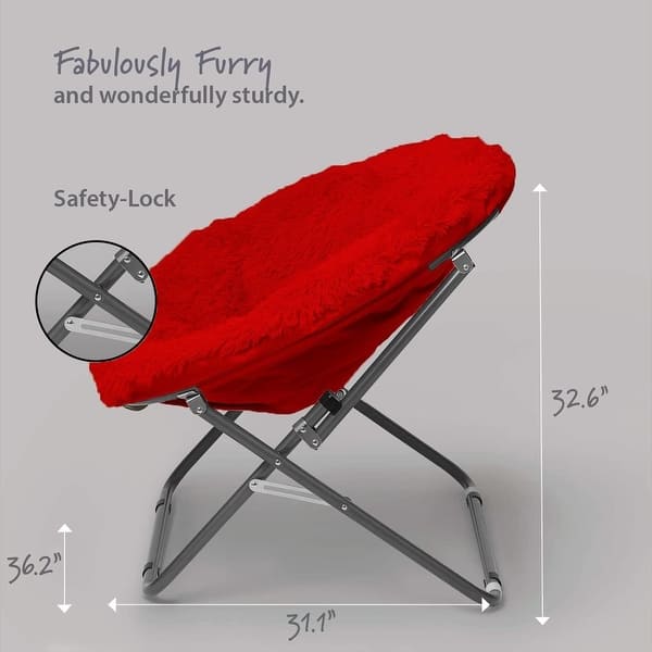 Urban Lifestyle 37" Mongolian Oversized Saucer Chair