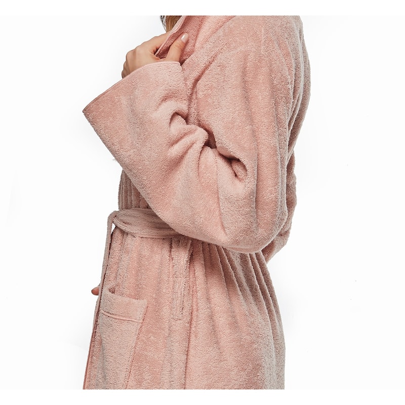 Women's Angel Stlyle Robe Ankle Long Hooded Turkish Cotton Bathrobe