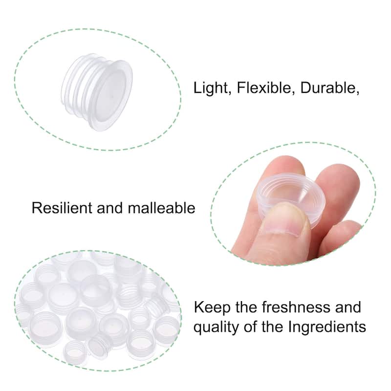 10Pcs Salt Shaker Stoppers, Plastic Salt Shaker Plug Stopper - Transparent