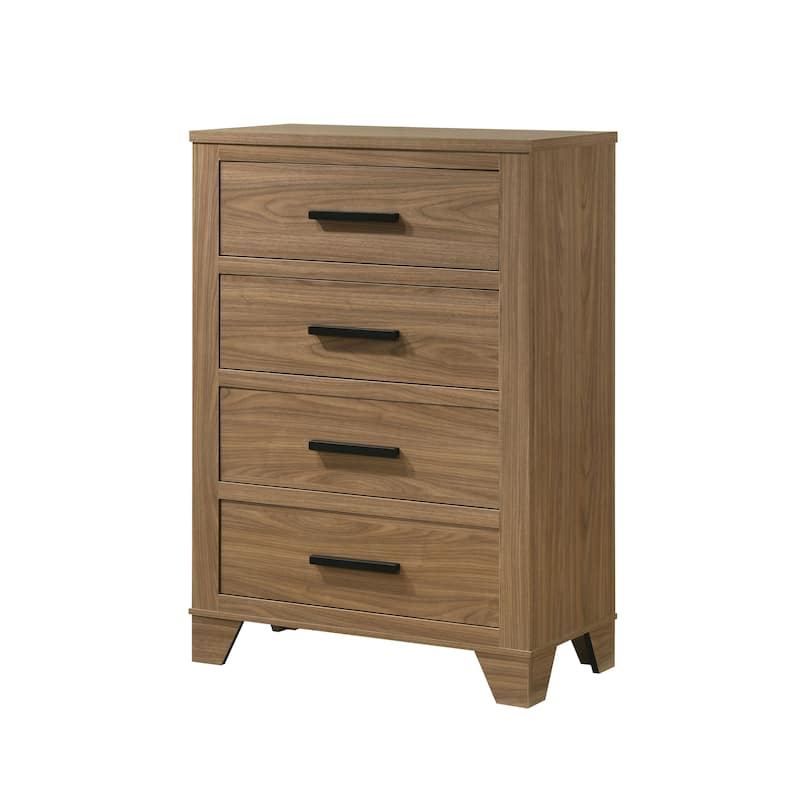 Furniture of America Nyess Modern Chestnut Brown Wood 4-Drawer Chest