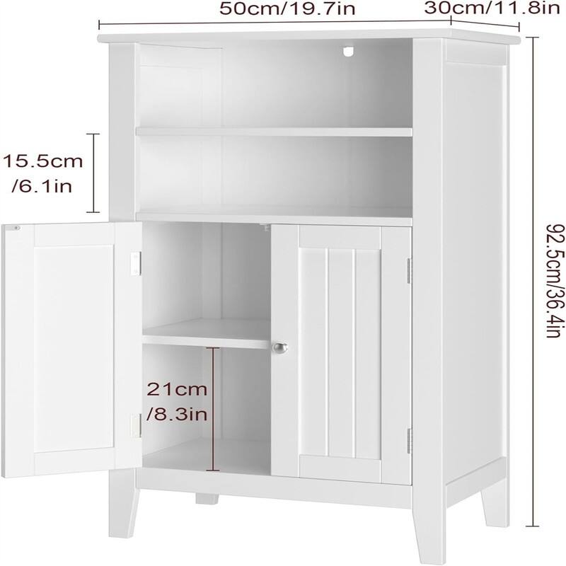 Cabinet with 2 Doors and Adjustbale Shelf - 11.8"D x 19.7"W x 36.4"H