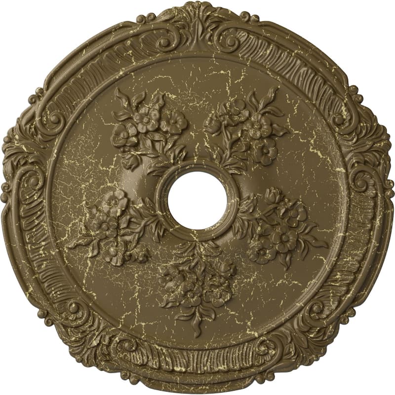 26"OD x 3 3/4"ID x 1 1/2"P Attica with Rose Ceiling Medallion