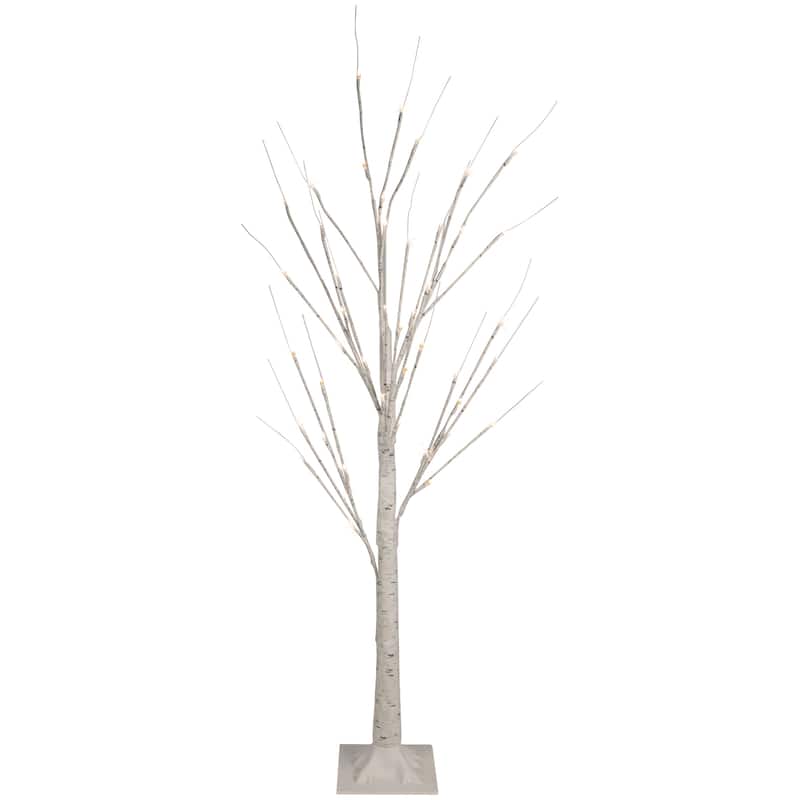 4' LED Lighted White Birch Christmas Twig Tree - warm White Light