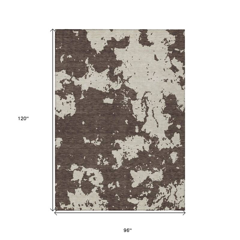 HomeRoots Abstract Transitional Rectangle Outdoor Rug