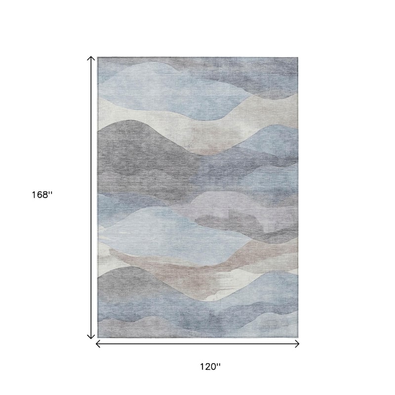 HomeRoots Abstract Transitional Rectangle Outdoor Rug