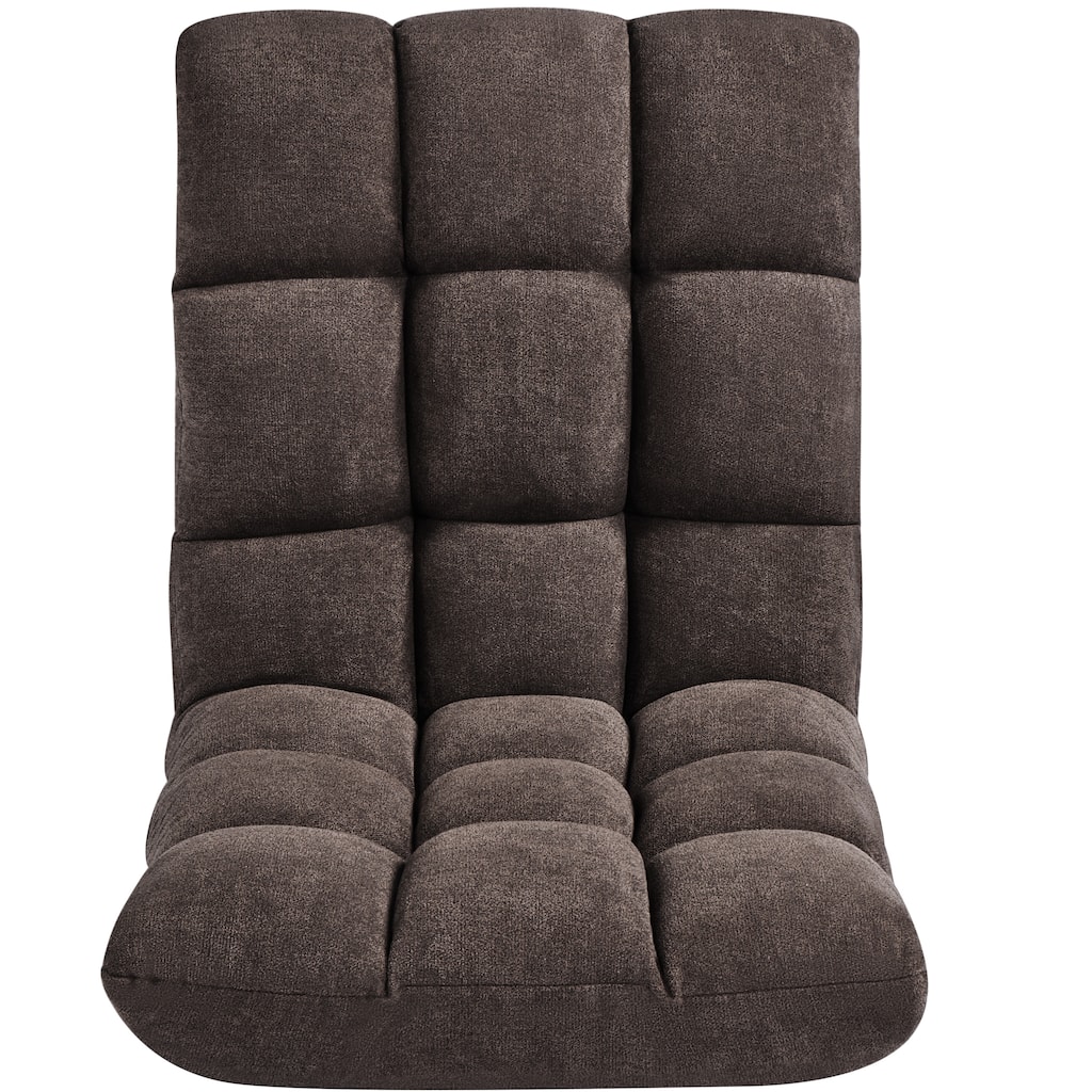 Yaheetech Floor Folding Gaming Sofa Chair Portable Padded Lounge Chair with Backrest
