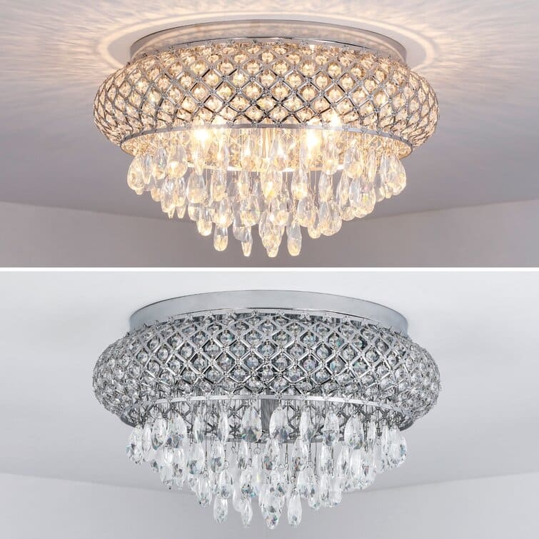 Maxax 5 - Lights Metal Crystal Flush Mount - N/A