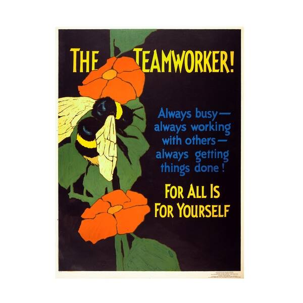 Teamworker Print Collection 'The Teamworker' Canvas Art - Bed Bath & Beyond - 39535770