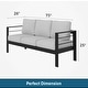 preview thumbnail 4 of 33, 3-Seater Outdoor Couch with Plush Cushions, Broad Armrests and Contoured Backrests