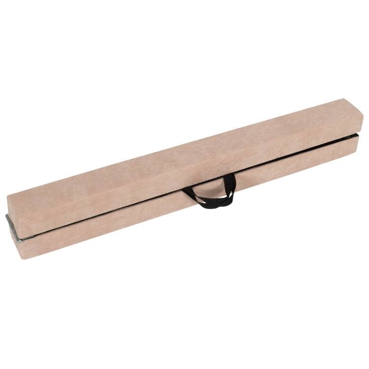 9 Feet Kids Balance Beam for Home Foldable Gymnastics Beam with Non-Slip Bottom and Wood Frame - 108” x 4" x 3" (L x W x H) - Brown