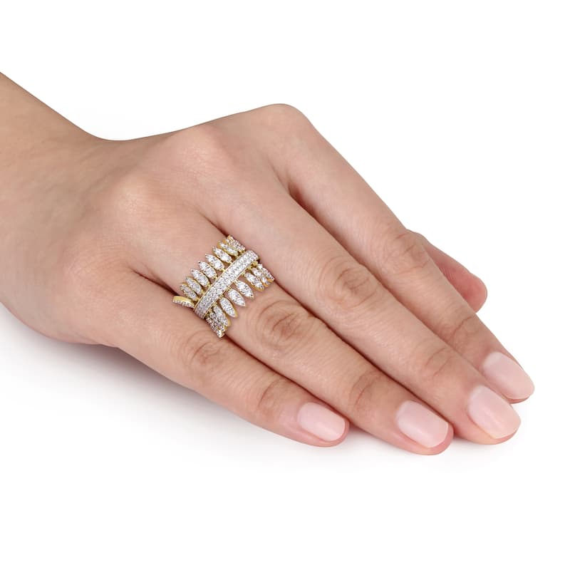Miadora 2 2/5ct TDW Diamond Fashion Ring in 14k Yellow Gold