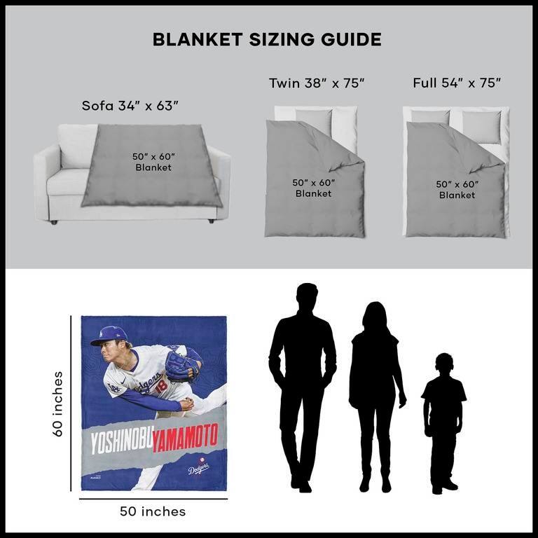 MLB Los Angeles Dodgers Player Silk Touch Throw Blanket