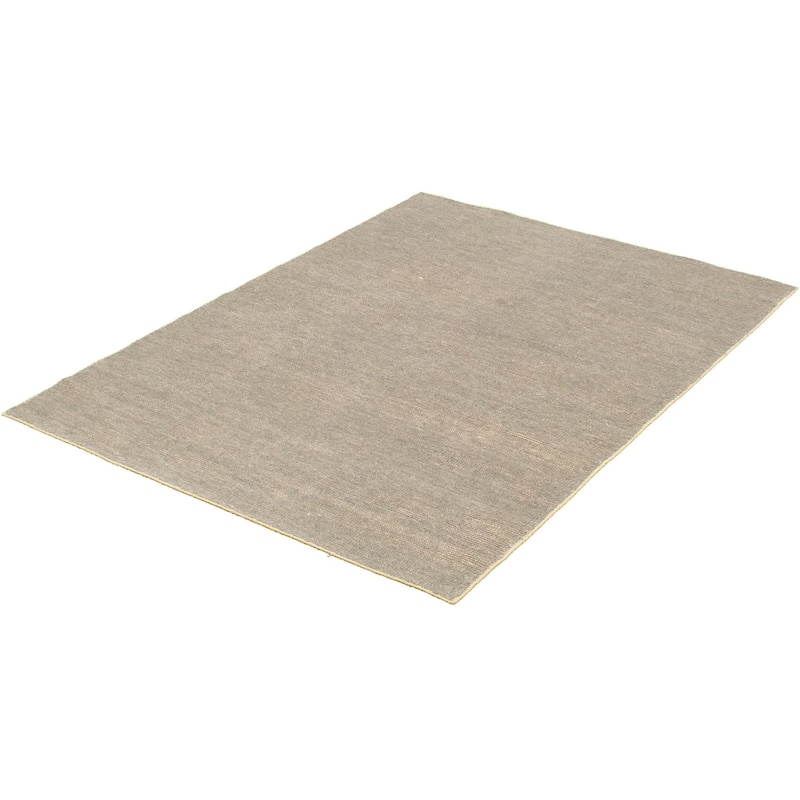 ECARPETGALLERY Hand-knotted Tangier Grey Wool Rug - 5'4 x 7'5