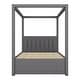 preview thumbnail 5 of 22, Full Size Upholstery Wood Platform Bed with Trundle,Canopy Bed with Drawers