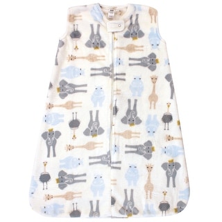 Hudson Baby Infant Boy Plush Sleeping Bag, Sack, Blanket, Royal Safari