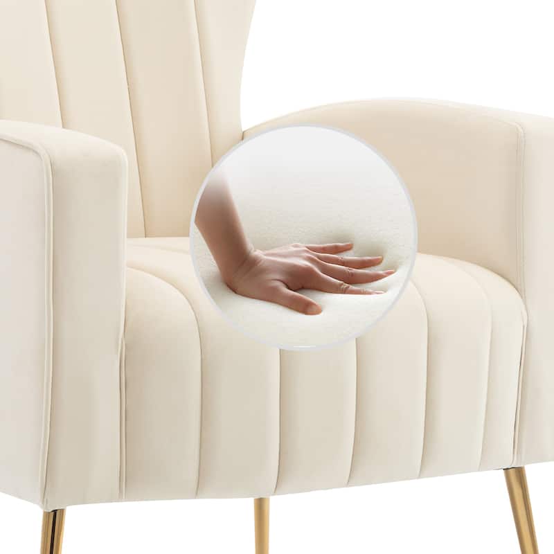 America Elvie Mid-Century Modern Velvet Accent Chair