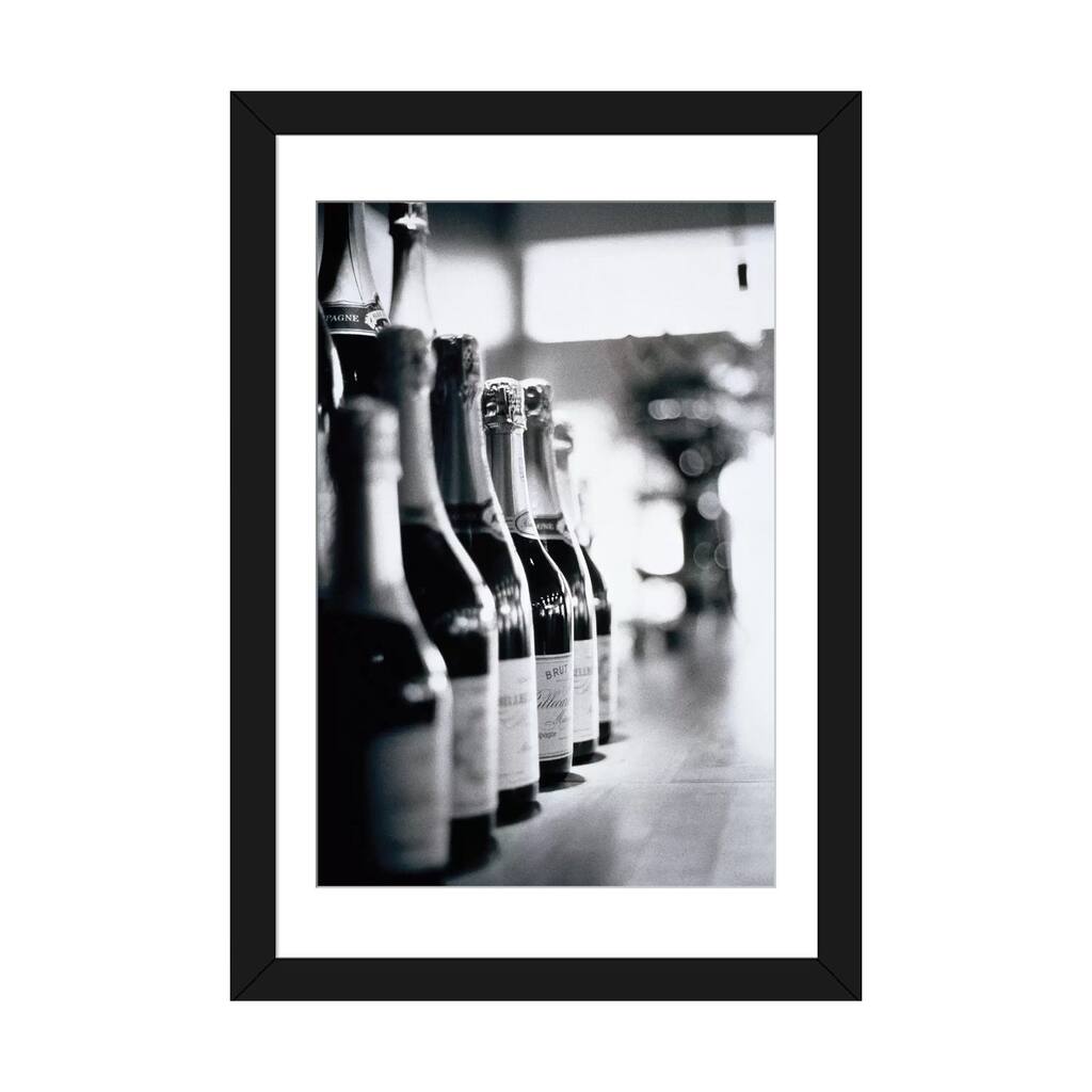 iCanvas "A Row Of Champagne Bottles" by Walter Bibikow