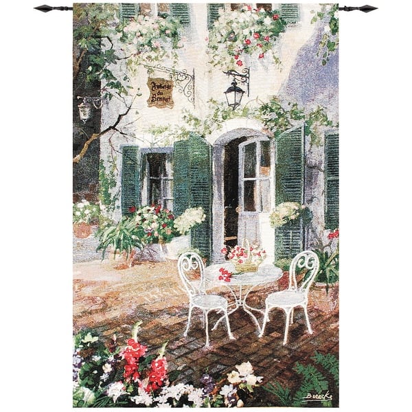 Shop French Style Patio At The Inn Cotton Wall Hanging Tapestry 56 X 38 Overstock 16611456