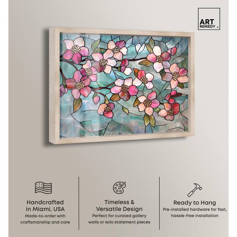 Shimmering Spring Blossoms I Shadowbox by Art Remedy