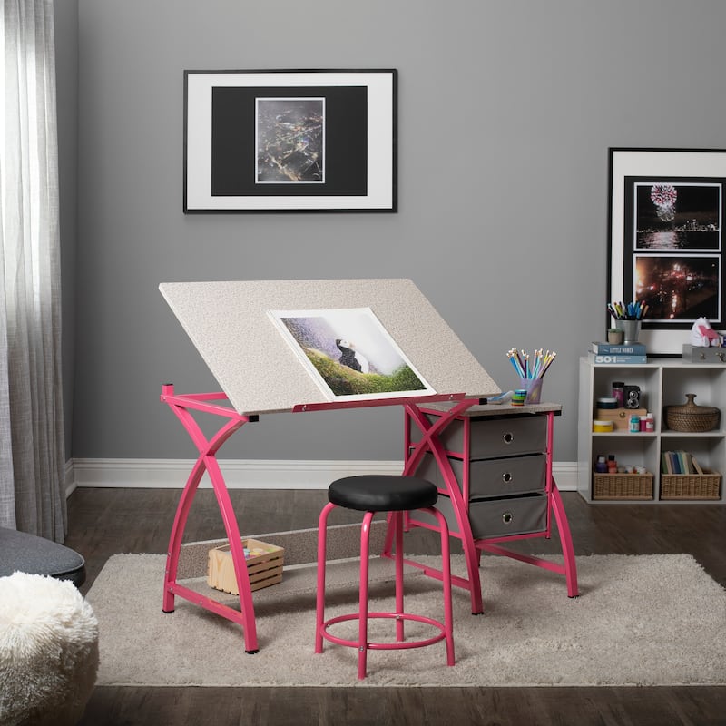 Studio Designs 2-Piece Comet Plus Drafting Table and Stool Set