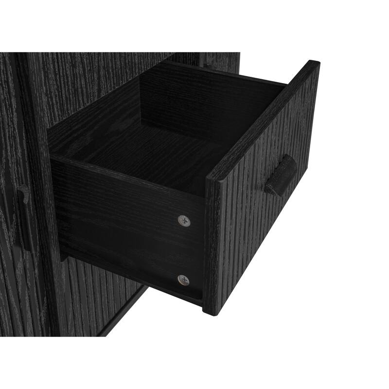 Accent Cabinet with Smoothly Sliding Tambour Doors