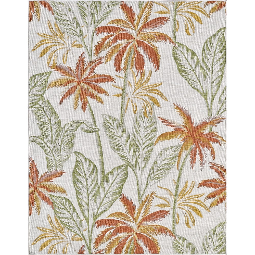 Domani Novarro Palm For A Day Reversible Indoor / Outdoor Area Rug