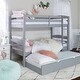 preview thumbnail 58 of 79, Walker Edison Solid Wood Twin Size Bunk Bed with Trundle