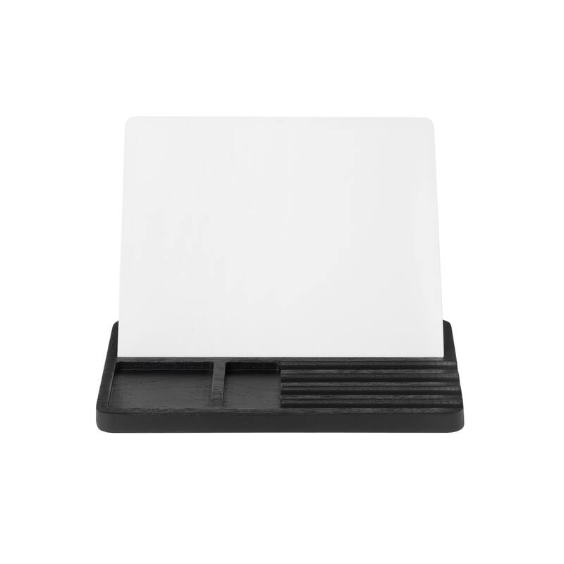 Jani Wooden Desk Organizer with Magnetic Whiteboard - Solid Wood, Hidden Storage & Anti-Skid Base for Home, Office & Workspaces