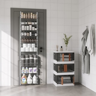 Over the Door Pantry Organizer 9 Tier Organizer for Bathroom Closet or Kitchen Storage by Home Complete White 8 Shelves On Sale Bed Bath Beyond 22717320