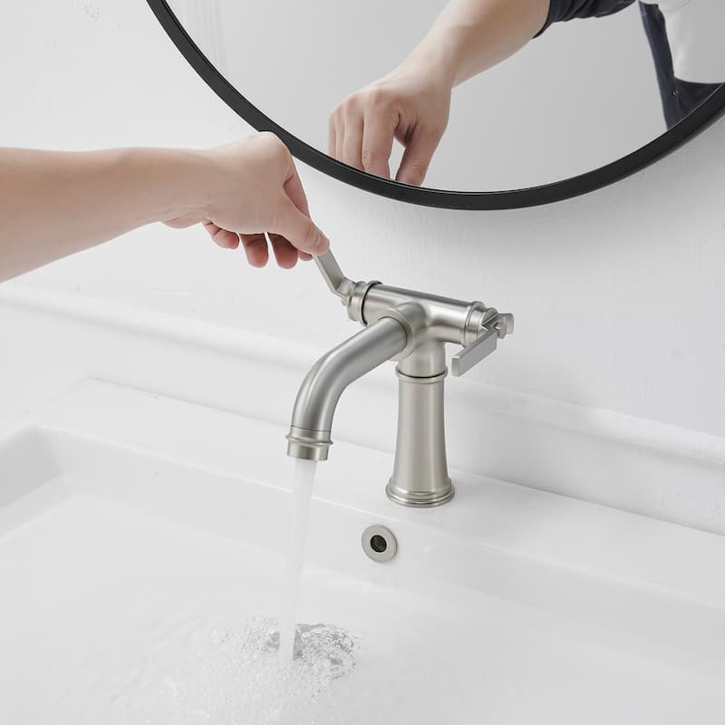 Industrial Style Two Handle Bathroom Faucet