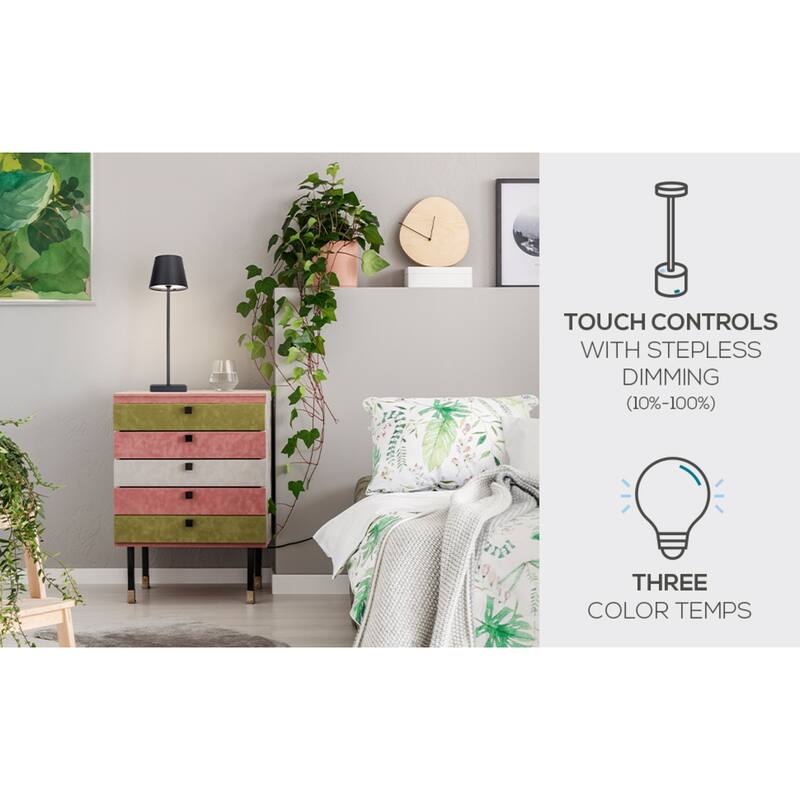 Catalina Lumea Touch LED Accent Lamp - Black