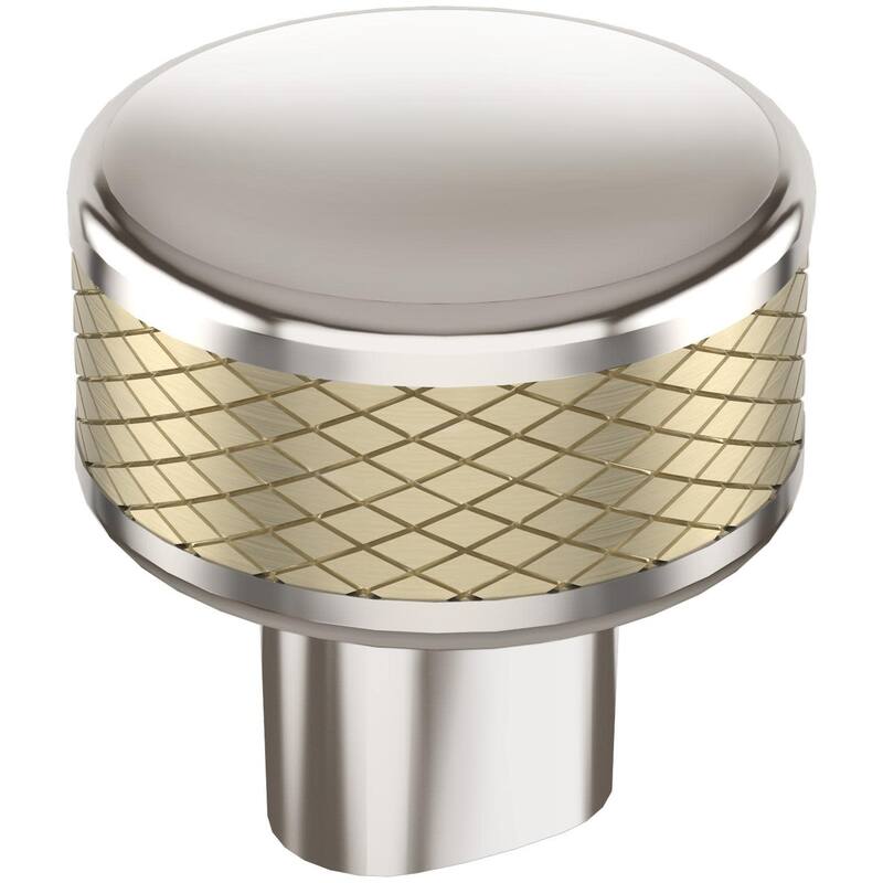 Amerock BP36554 Bronx 1-1/4" Mushroom Cabinet Knob - Polished Nickel / Golden Champagne